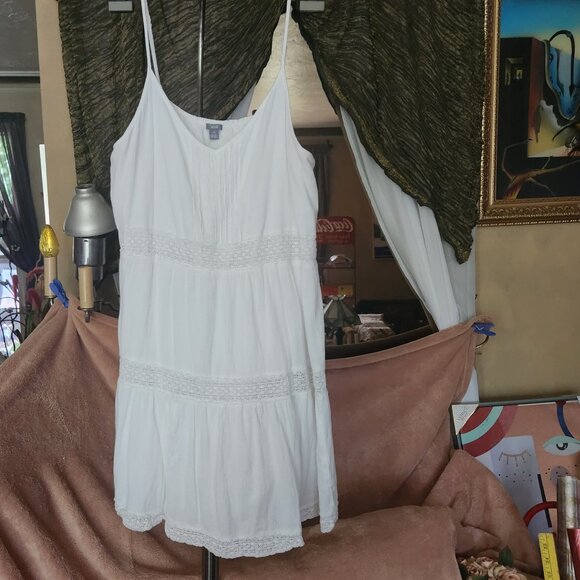 K17  Too cute summer sundress Aerie lacy, lined cotton blend adjustable straps - Picture 1 of 8